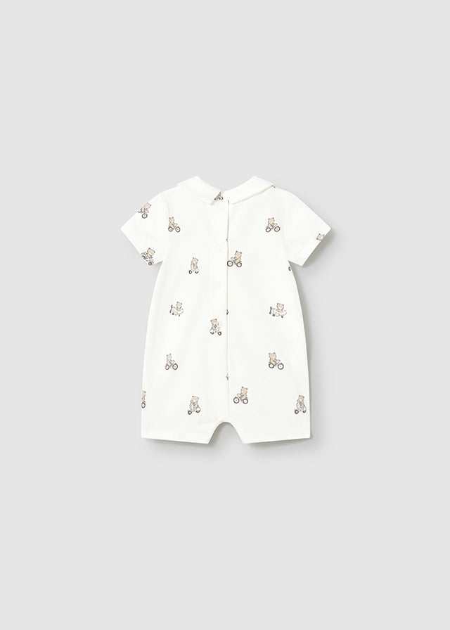 Mayoral Natural Bear Prints 2 Piece Romper Set | Casa Childrenswear