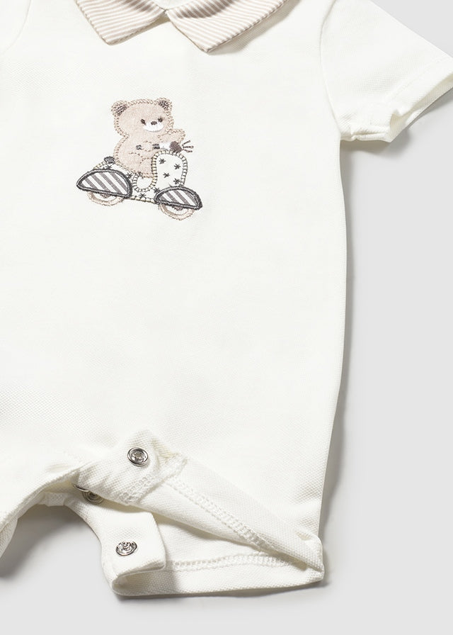 Mayoral Natural Bear Prints 2 Piece Romper Set | Casa Childrenswear