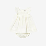 Mayoral Baby Girls Cream Dress with Pants | Casa Childrenswear