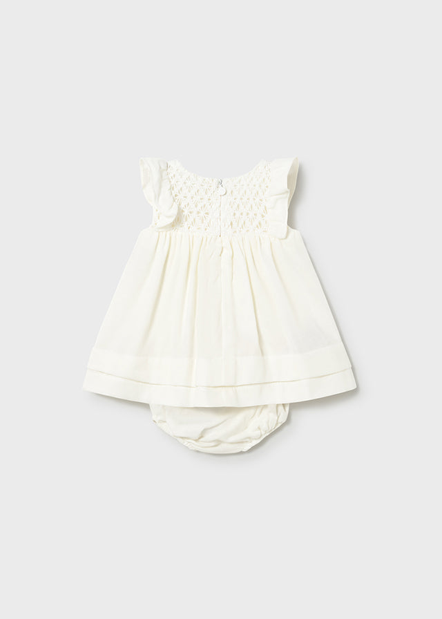 Mayoral Baby Girls Cream Dress with Pants | Casa Childrenswear