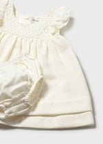 Mayoral Baby Girls Cream Dress with Pants | Casa Childrenswear