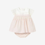 Mayoral Tulip Rose Dress with Lace Trim and Pants | Casa Childrenswear