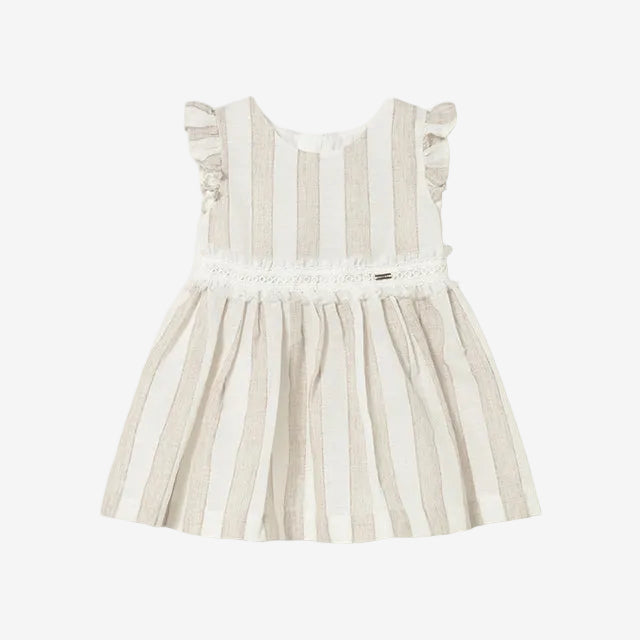 Mayoral Hazelnut Striped Dress | Casa Childrenswear