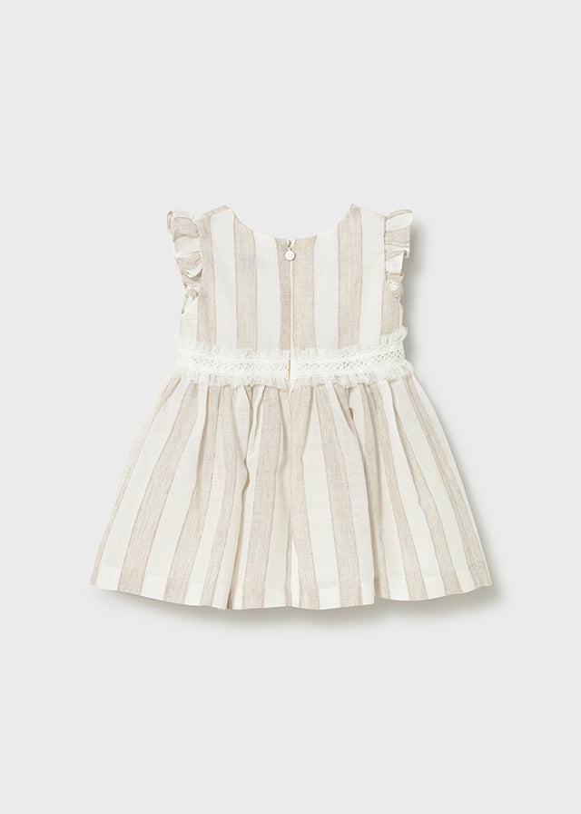 Mayoral Hazelnut Striped Dress | Casa Childrenswear