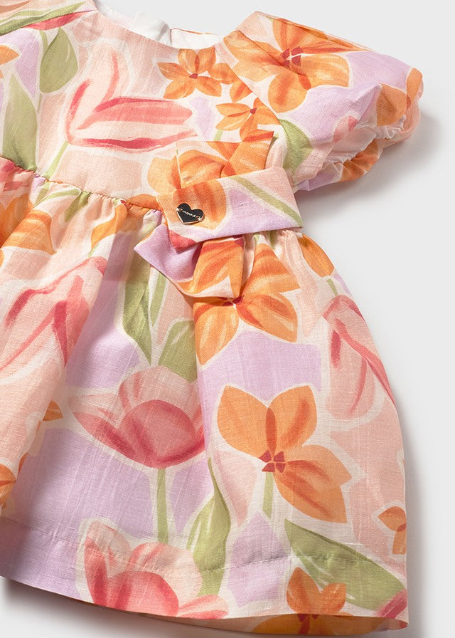 Mayoral Blossom Pink Printed Dress | Casa Childrenswear