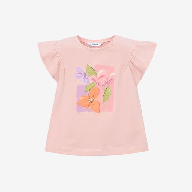 Mayoral Pink Flower T-Shirt | Casa Childrenswear