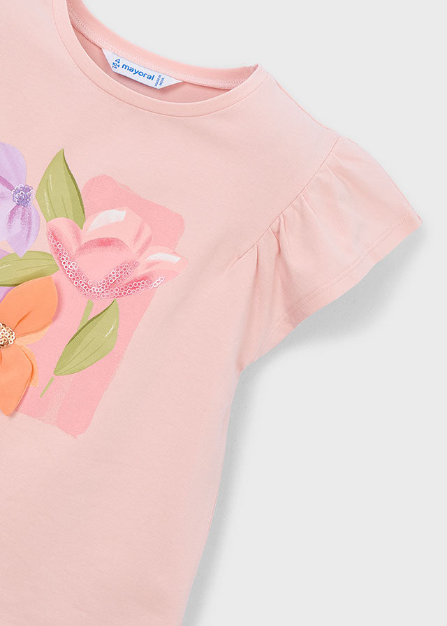 Mayoral Pink Flower T-Shirt | Casa Childrenswear