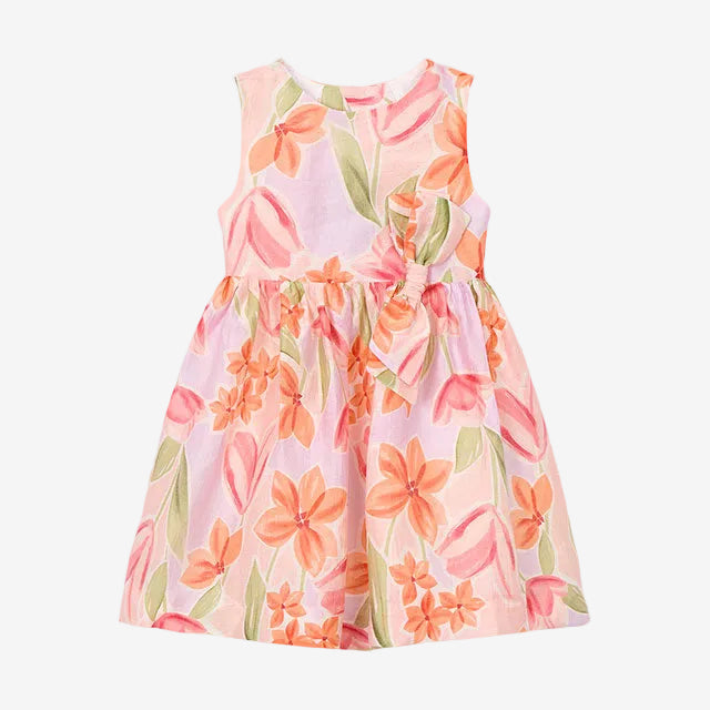 Pink Flower Printed Dress