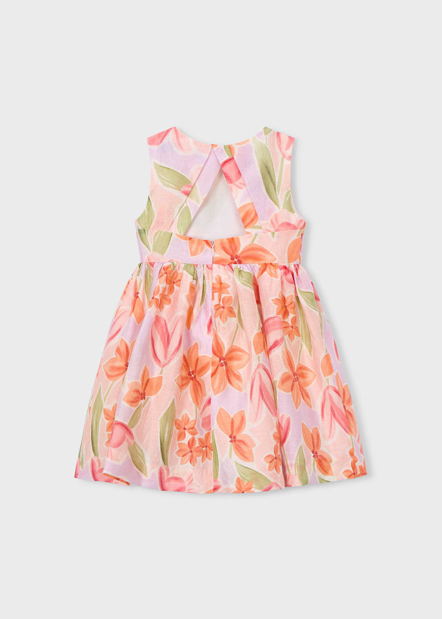 Pink Flower Printed Dress