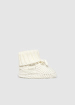 Mayoral Cream Knit Booties | Casa Childrenswear