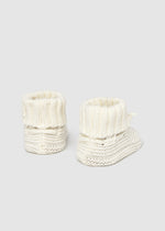 Mayoral Cream Knit Booties | Casa Childrenswear