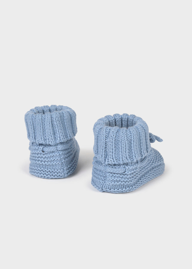 Mayoral Blue Knit Booties | Casa Childrenswear
