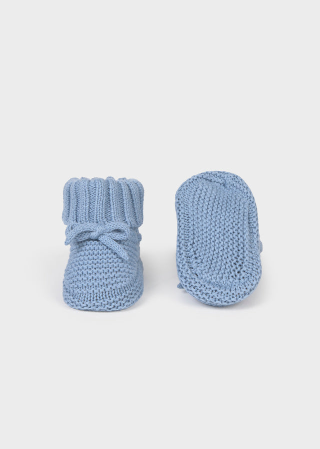 Mayoral Blue Knit Booties | Casa Childrenswear
