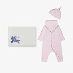 Burberry Pink Cotton Babygrow Gift Set | Casa Childrenswear