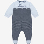 Emile et Rose Lincoln Navy Striped Babygrow | Casa Childrenswear