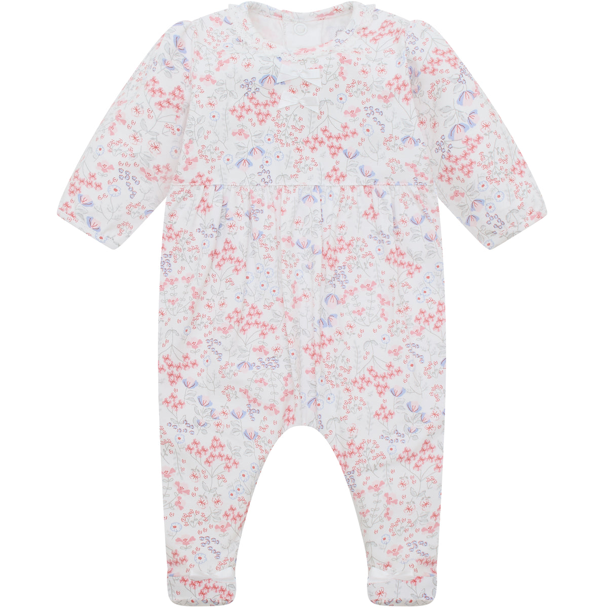 Emile et Rose Lacey Pink FloralBabygrow with Hairband | Casa Childrenswear