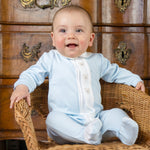 Emile et Rose Miles Blue Bear Print Babygrow | Casa Childrenswear