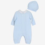 Emile et Rose Munro Blue Knitted Babygrow | Casa Childrenswear