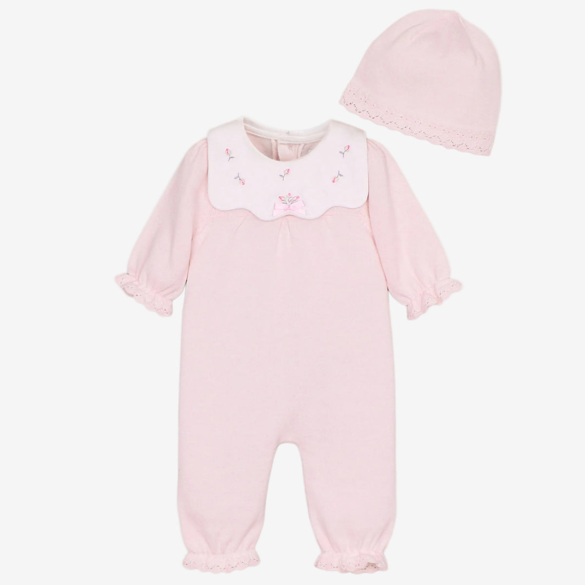 Emile et Rose Marnie Pink Knitted Babygrow | Casa Childrenswear