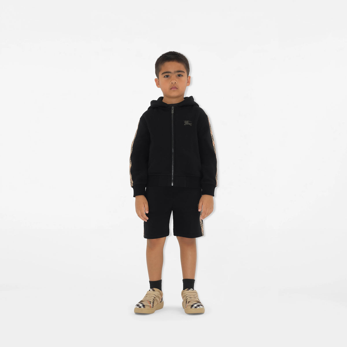 Boys Black Zip-Up Hoodie