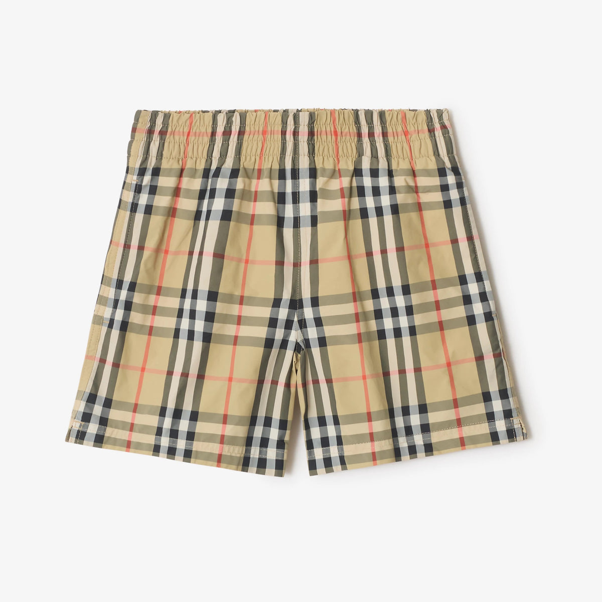 Burberry Boys Beige Check Swim Shorts | Casa Childrenswear