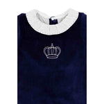 Adriana Mae Footie Velour Royal | Casa Childrenswear