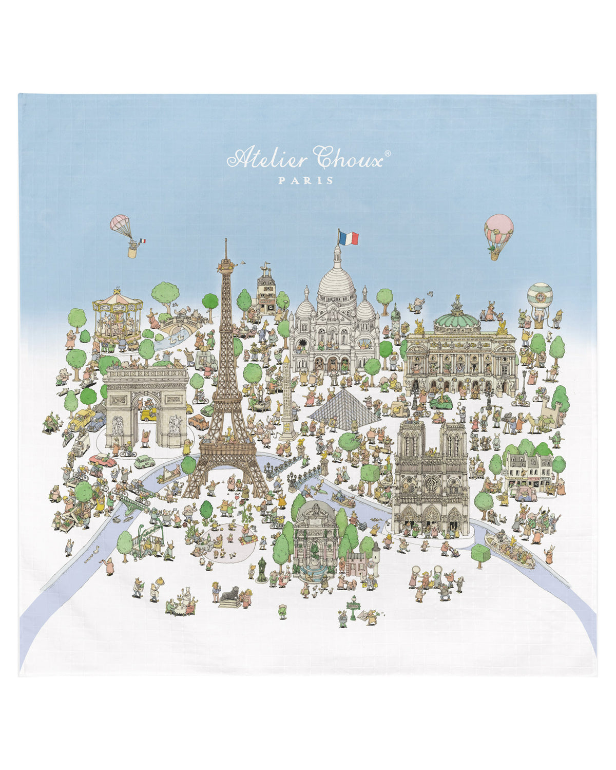 Atelier Choux Blanket Carré - Paris Multi | Casa Childrenswear