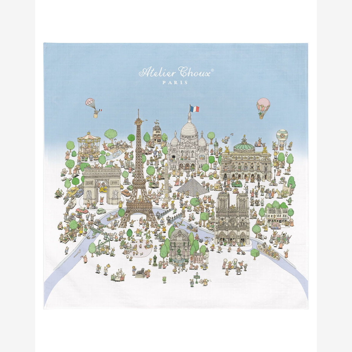 Atelier Choux Blanket Carré - Paris Multi | Casa Childrenswear