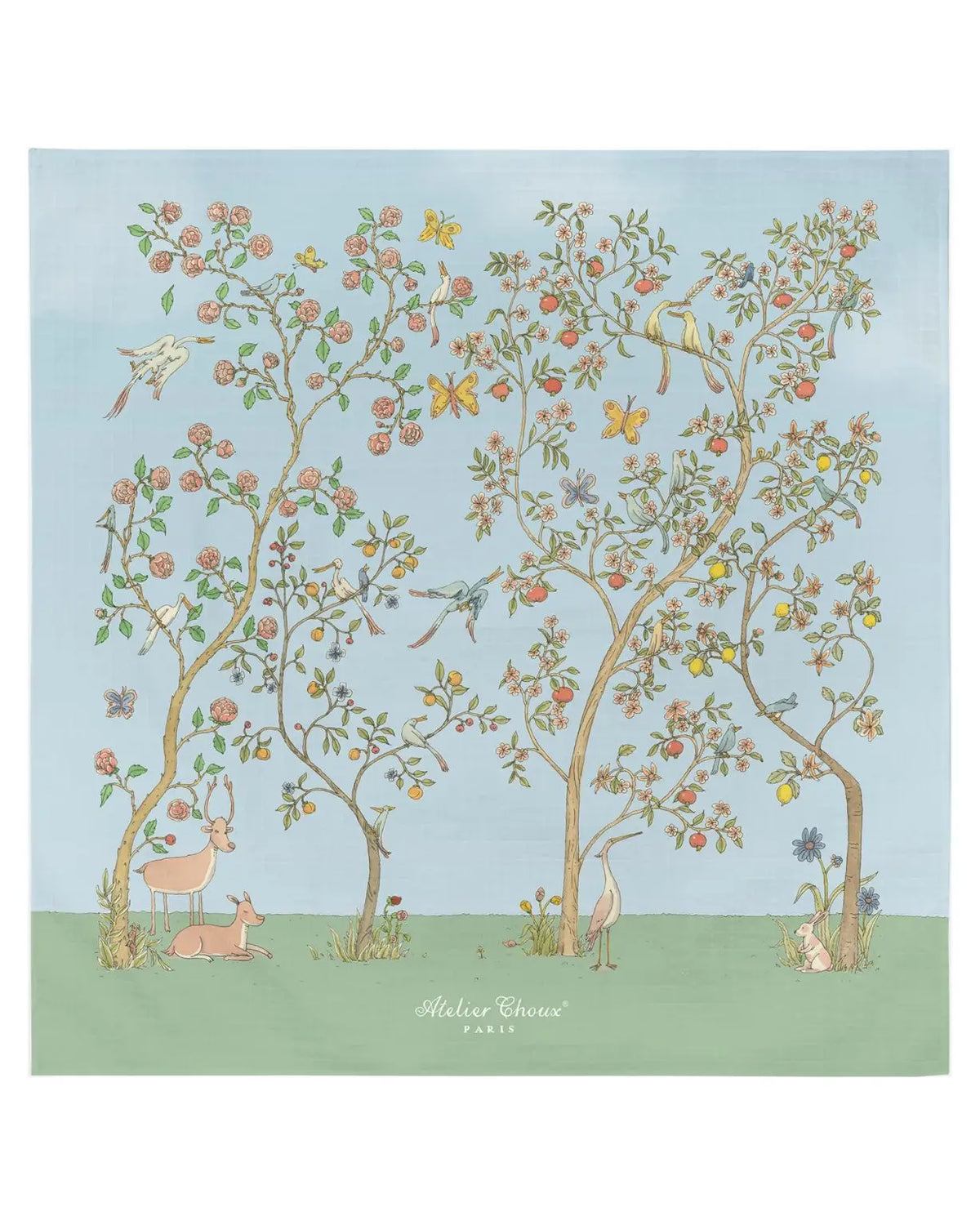 Atelier Choux Blanket Carré - In Bloom Blue | Casa Childrenswear