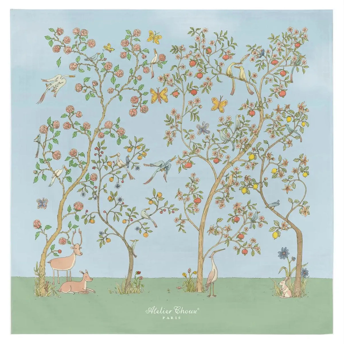 Atelier Choux Blanket Carré - In Bloom Blue | Casa Childrenswear