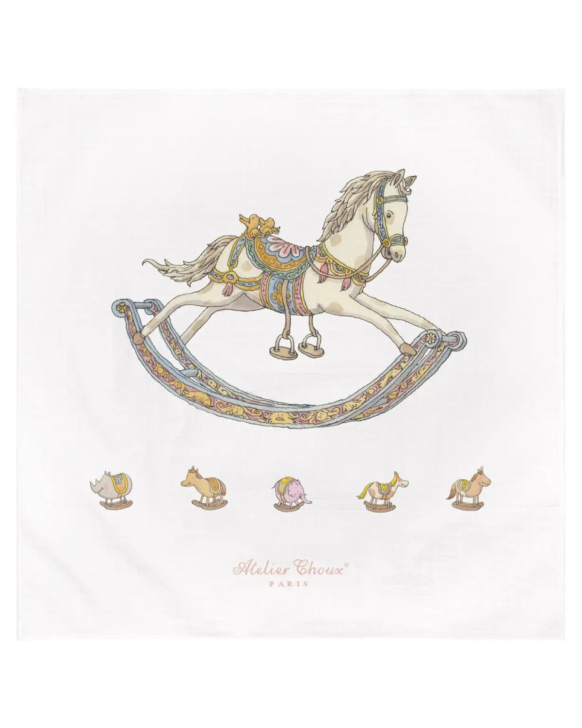 Atelier Choux Blanket Carré - Rocking Horse | Casa Childrenswear