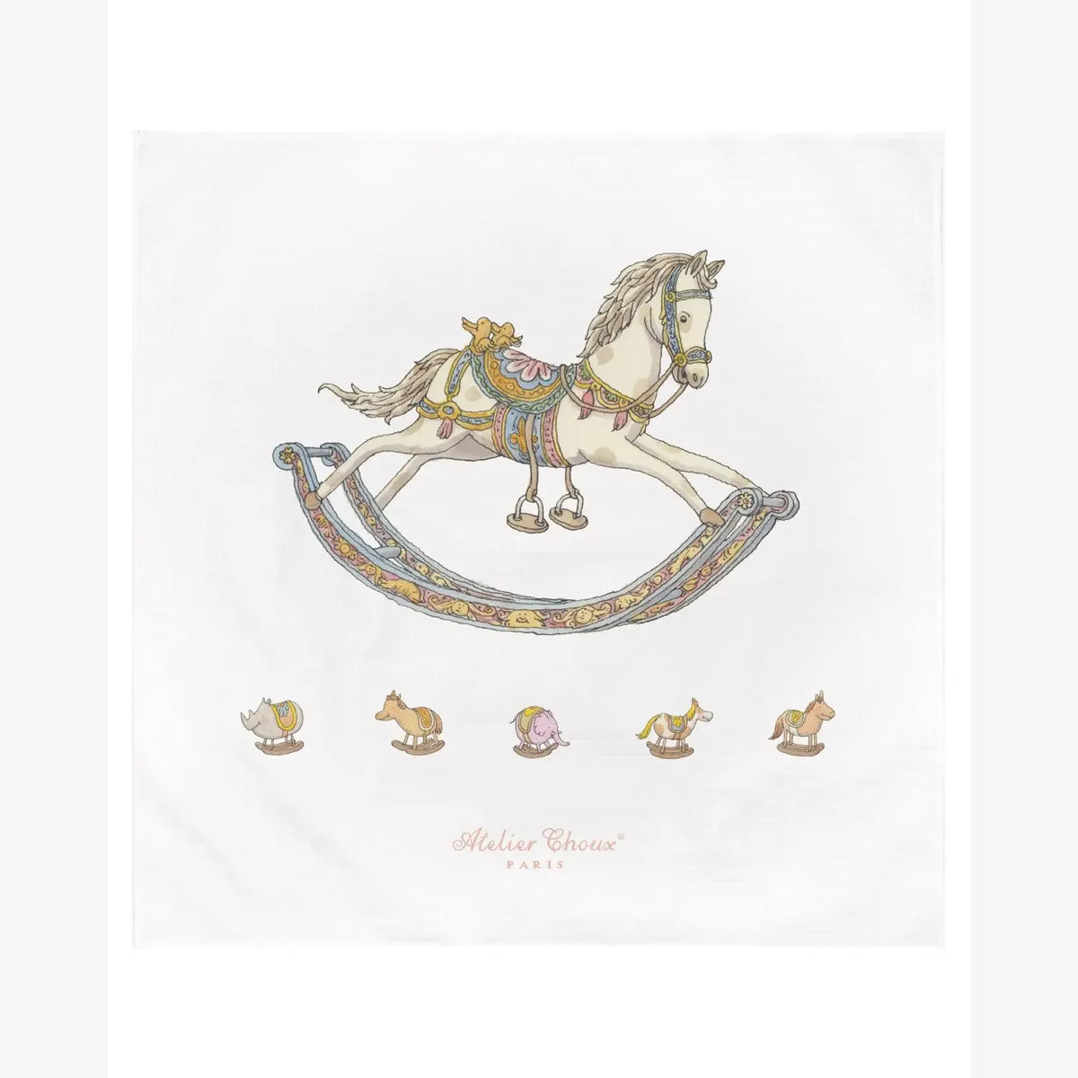 Atelier Choux Blanket Carré - Rocking Horse | Casa Childrenswear