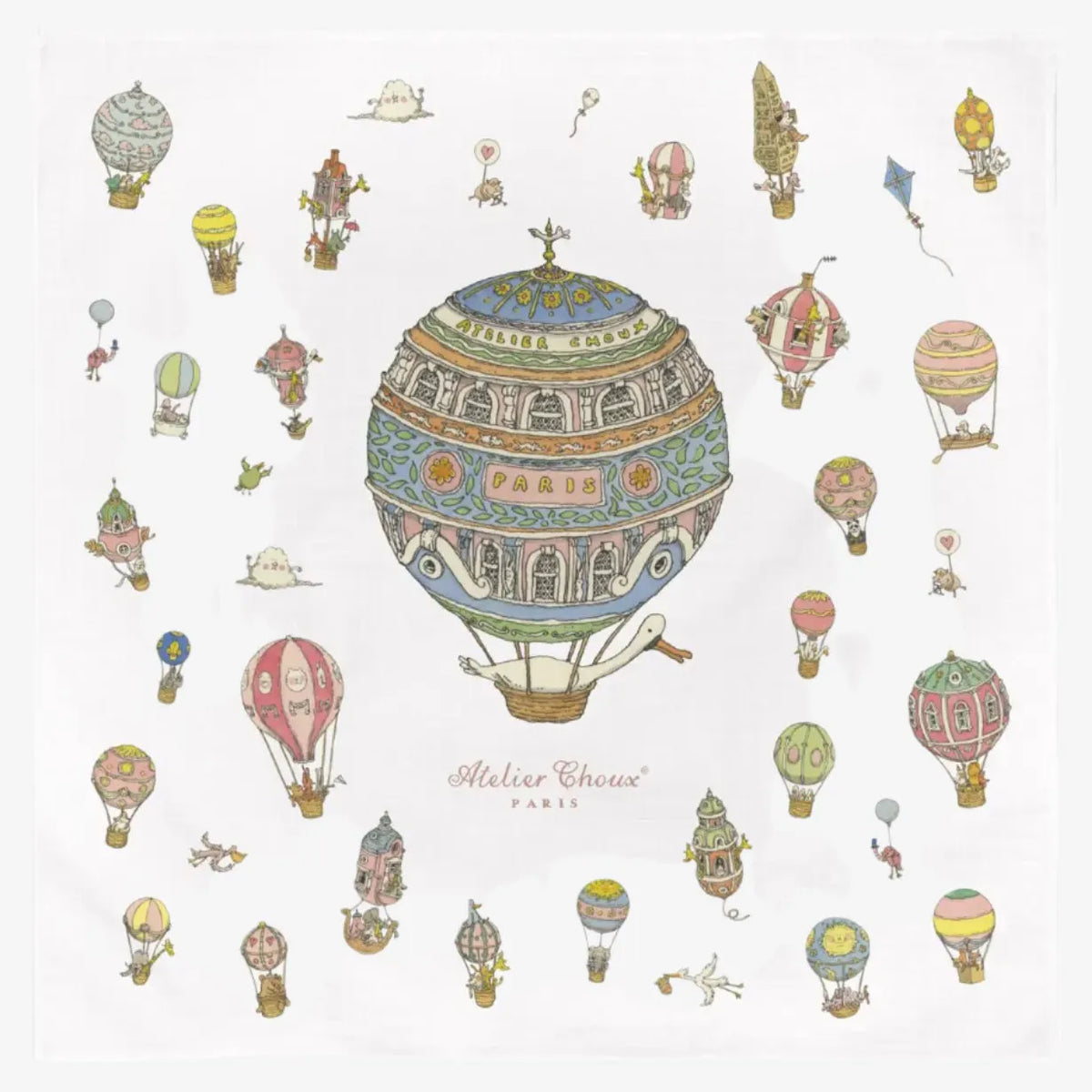 Atelier Choux Blanket Carré - Hot Air Balloons | Casa Childrenswear