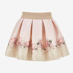 Monnalisa Girls Pink Neoprene Skirt | Casa Childrenswear