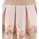 Monnalisa Girls Pink Neoprene Skirt | Casa Childrenswear