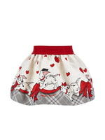 Girls Red & White Dalmation Skirt