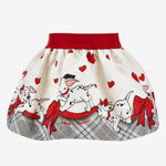 Monnalisa Girls Red & White Dalmation Skirt | Casa Childrenswear