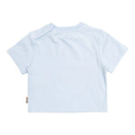 Burberry Baby Boys Ice Blue T-Shirt with Stamp Logo | Casa Childrenswear