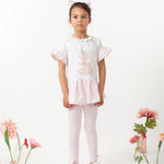 Caramelo Pink English Summer Legging Set | Casa Childrenswear