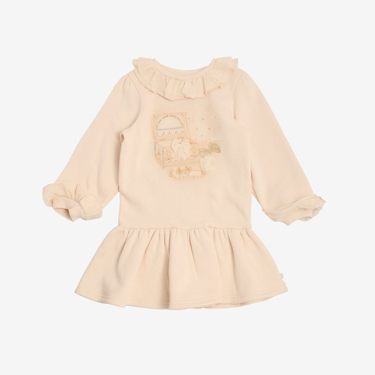 Caramelo Jewellery Box Mink Sweat Dress | Casa Childrenswear