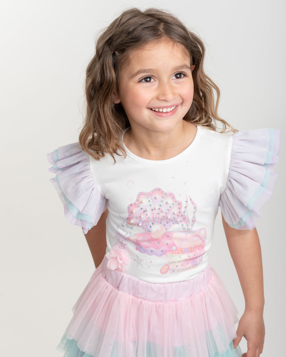 Caramelo Rainbow Deep Sea Dreams Skirt Set | Casa Childrenswear