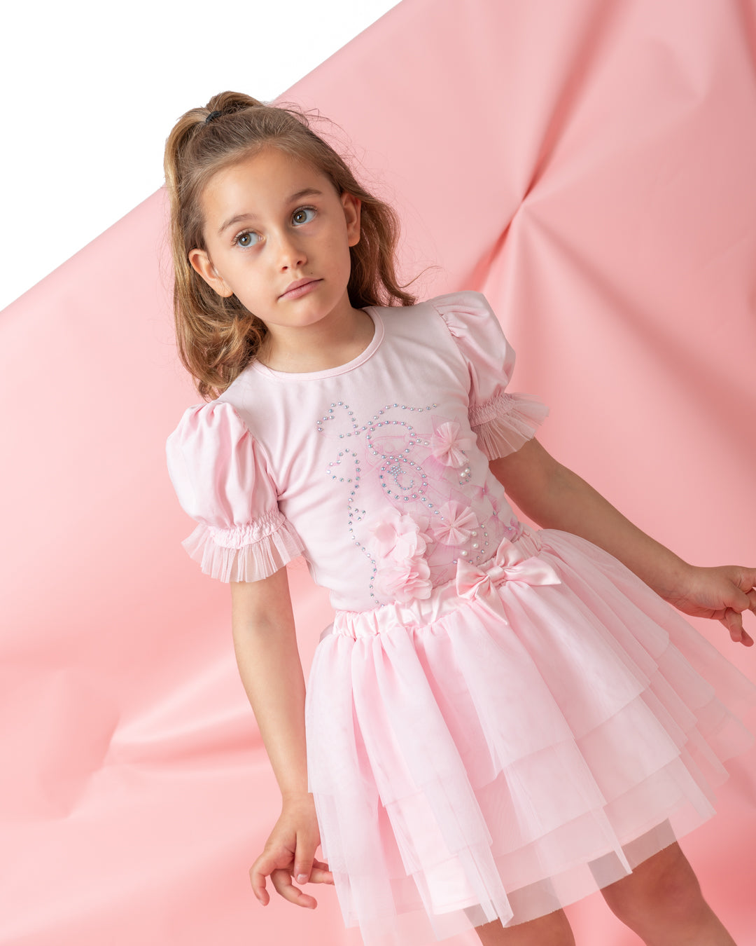 Caramelo Pink Luxe Life Skirt Set | Casa Childrenswear