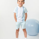 Caramelo Sky Zip Polo Short Set | Casa Childrenswear