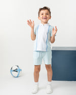 Caramelo Sky Zip Polo Short Set | Casa Childrenswear