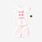 Caramelo Girls Pink Sunglasses Short Set | Casa Childrenswear
