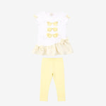 Caramelo Girls Yellow Sunglasses Legging Set | Casa Childrenswear