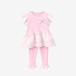 Caramelo Girls Jersey Pink Legging Set | Casa Childrenswear