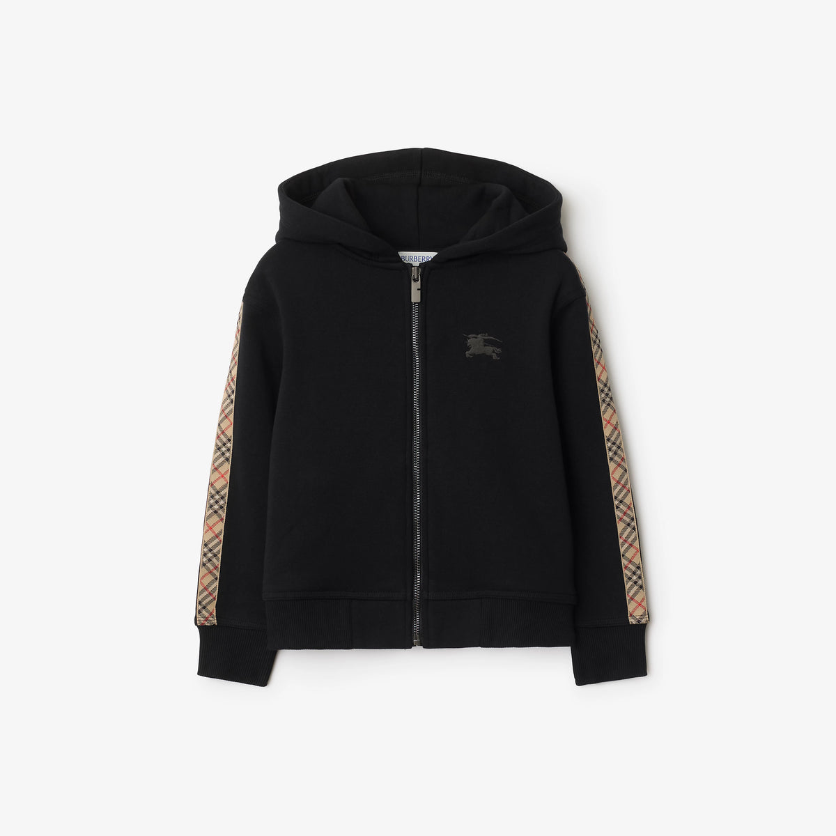 Boys Black Zip-Up Hoodie