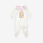 Monnalisa Baby Girls Rabbit Print Babygrow | Casa Childrenswear