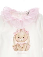 Monnalisa Baby Girls Rabbit Print Babygrow | Casa Childrenswear